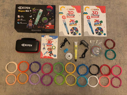 3D Pen Super Kit _ مجموعة القلم ثلاثي الأبعاد الاحترافية